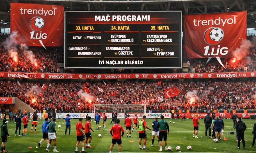 Trendyol 1. Lig 2026 Sezonu 33, 34 ve 35. Haftaların Maç Tarihleri Belli Oldu